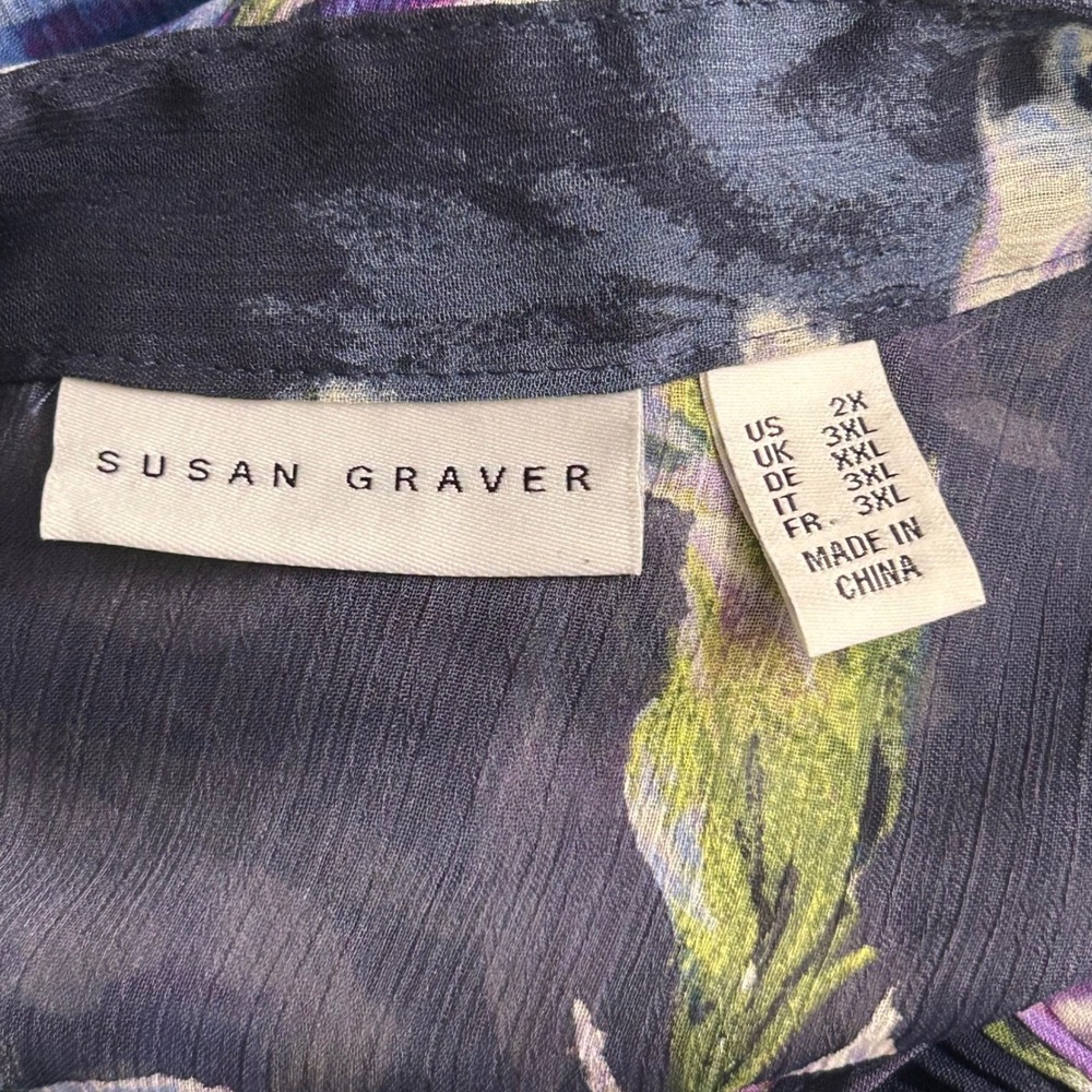 Susan Graver Fairy‎ Top 2x Blue - Picture 7 of 16